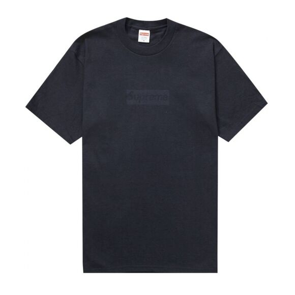 Supreme Tonal Box Logo T-Shirt Navy - Size Large - Picture 1 of 5